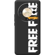 Черный чехол BoxFace Honor Magic 6 Lite 5G Free Fire White Logo