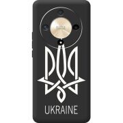 Черный чехол BoxFace Honor Magic 6 Lite 5G Тризуб монограмма ukraine