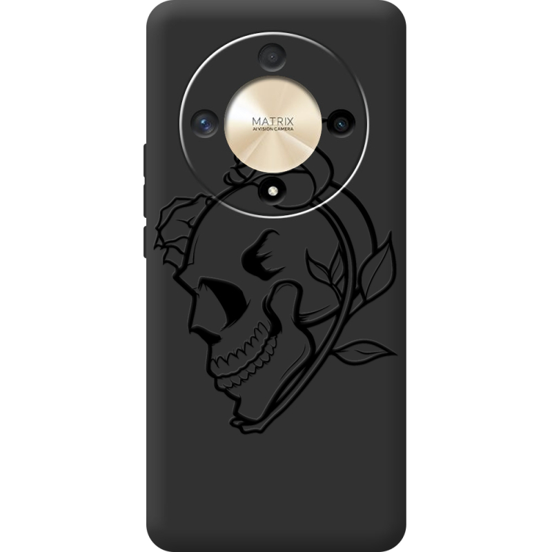 Черный чехол BoxFace Honor Magic 6 Lite 5G Skull and Roses