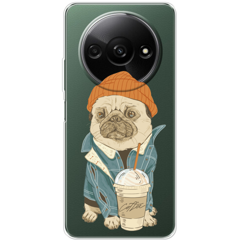 Прозрачный чехол BoxFace Xiaomi Redmi A3 Dog Coffeeman