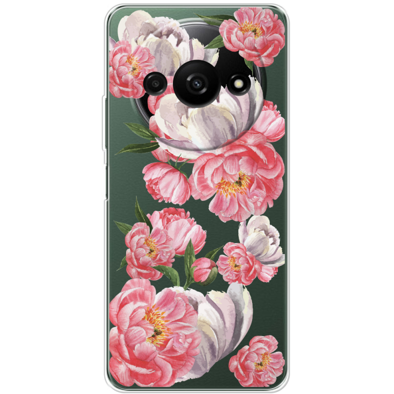 Прозрачный чехол BoxFace Xiaomi Redmi A3 Peony Watercolor Style