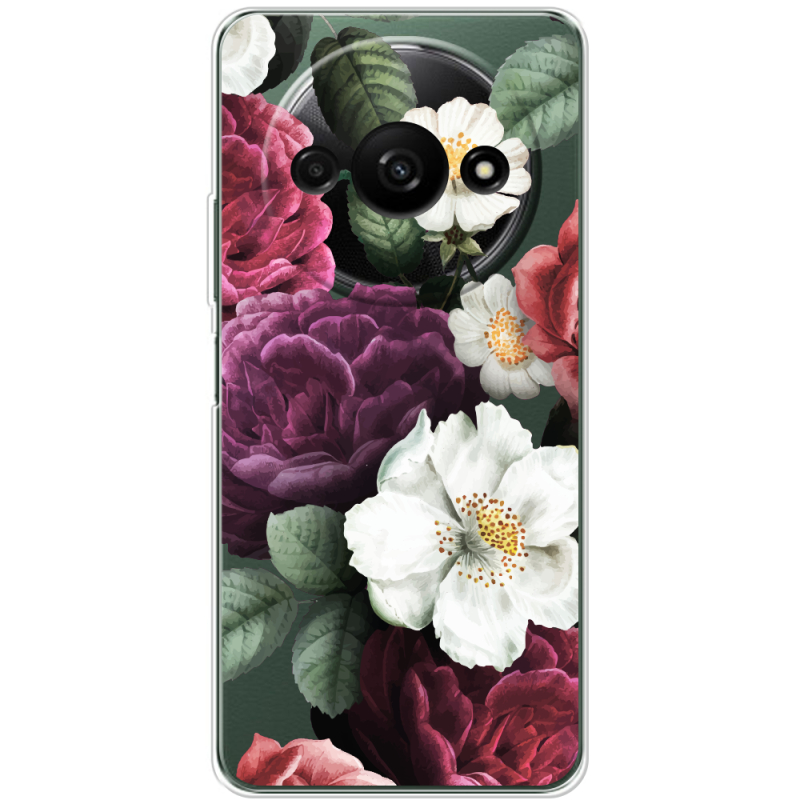 Прозрачный чехол BoxFace Xiaomi Redmi A3 Floral Dark Dreams