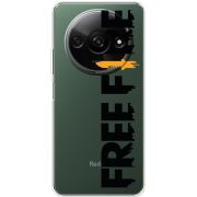 Прозрачный чехол BoxFace Xiaomi Redmi A3 Free Fire Black Logo