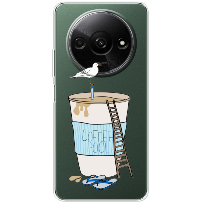 Прозрачный чехол BoxFace Xiaomi Redmi A3 Segull in Cofee Pool