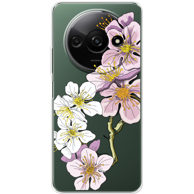 Прозрачный чехол BoxFace Xiaomi Redmi A3 Cherry Blossom