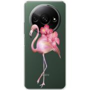 Прозрачный чехол BoxFace Xiaomi Redmi A3 Floral Flamingo