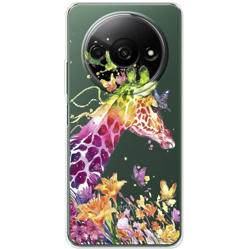 Прозрачный чехол BoxFace Xiaomi Redmi A3 Colorful Giraffe