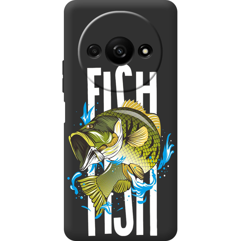 Черный чехол BoxFace Xiaomi Redmi A3 Fish