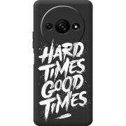 Черный чехол BoxFace Xiaomi Redmi A3 Hard Times Good Times