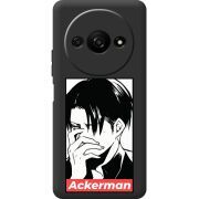 Черный чехол BoxFace Xiaomi Redmi A3 Attack On Titan - Ackerman