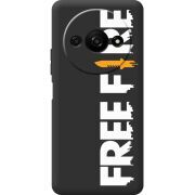 Черный чехол BoxFace Xiaomi Redmi A3 Free Fire White Logo