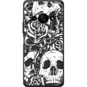 Черный чехол BoxFace Xiaomi Redmi A3 Skull and Roses