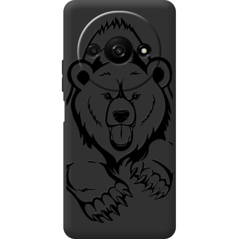 Черный чехол BoxFace Xiaomi Redmi A3 Grizzly Bear