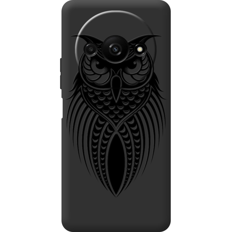 Черный чехол BoxFace Xiaomi Redmi A3 Owl