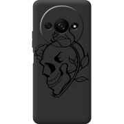 Черный чехол BoxFace Xiaomi Redmi A3 Skull and Roses