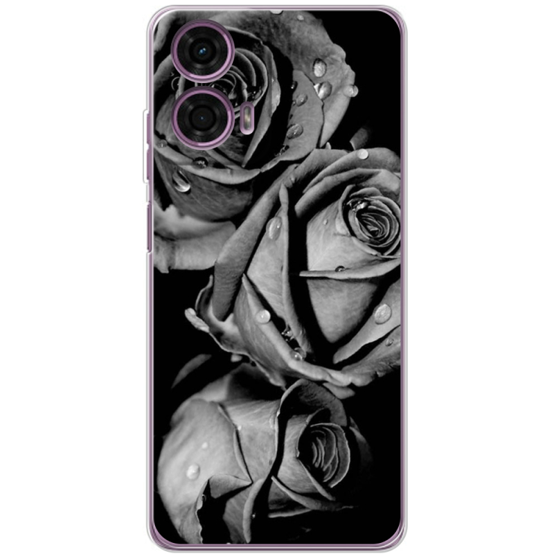 Чехол BoxFace Motorola G24 Power Black and White Roses