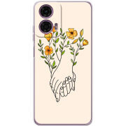 Чехол BoxFace Motorola G24 Power Flower Hands