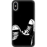 Чехол Uprint Apple iPhone X Black Sneakers