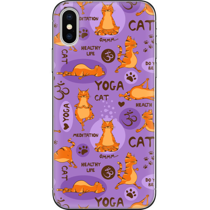 Чехол Uprint Apple iPhone X Yoga Cat