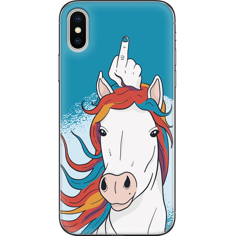 Чехол Uprint Apple iPhone X Fuck Unicorn