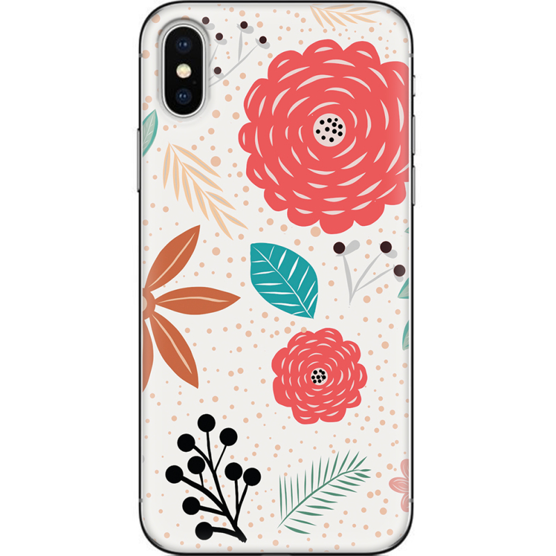 Чехол Uprint Apple iPhone X Line Flowers