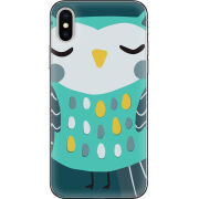 Чехол Uprint Apple iPhone X Green Owl