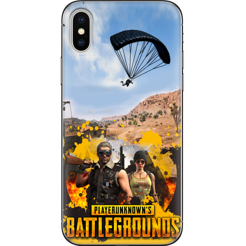 Чехол Uprint Apple iPhone X Pubg parachute