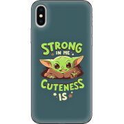 Чехол Uprint Apple iPhone X Strong in me Cuteness is