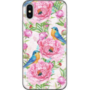 Чехол Uprint Apple iPhone X Birds and Flowers