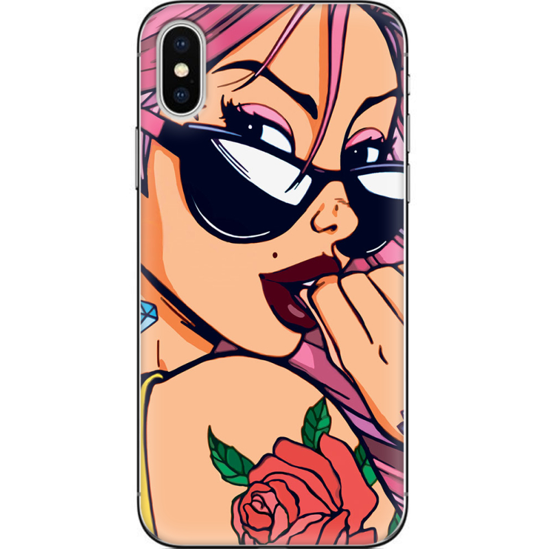 Чехол Uprint Apple iPhone X Pink Girl