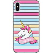 Чехол Uprint Apple iPhone X Unicorn