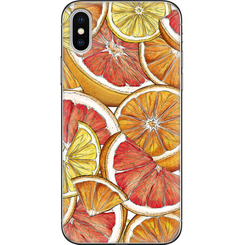 Чехол Uprint Apple iPhone X Citrus Pattern