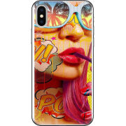 Чехол Uprint Apple iPhone X Yellow Girl Pop Art