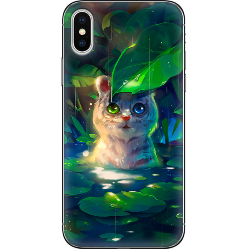 Чехол Uprint Apple iPhone X White Tiger Cub