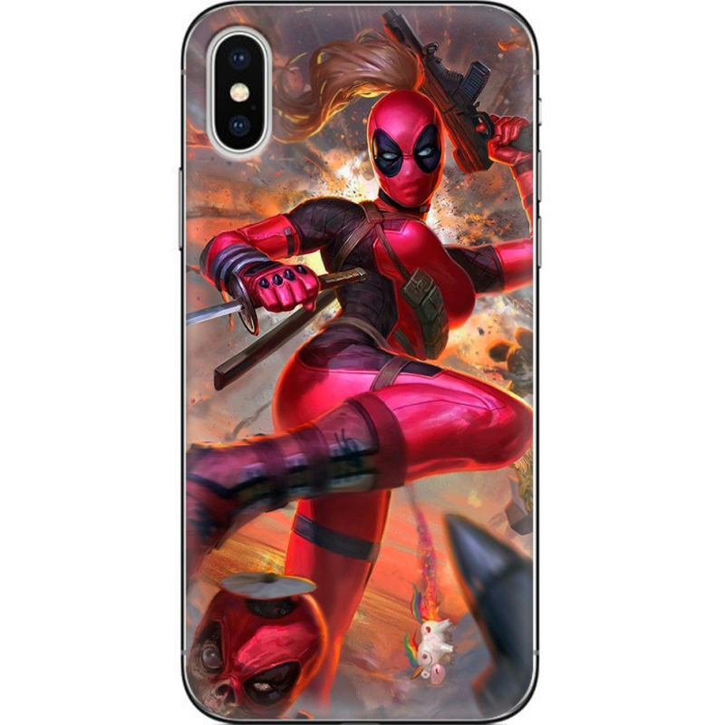 Чехол Uprint Apple iPhone X Woman Deadpool