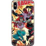 Чехол Uprint Apple iPhone X Deadpool and Mary Jane