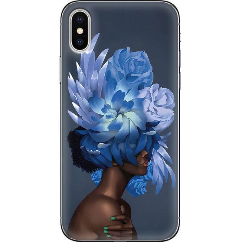 Чехол Uprint Apple iPhone X Exquisite Blue Flowers