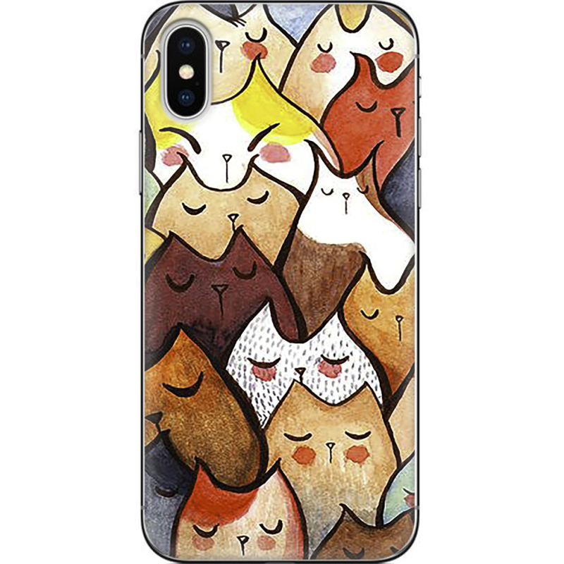 Чехол Uprint Apple iPhone X Sleepy Cats