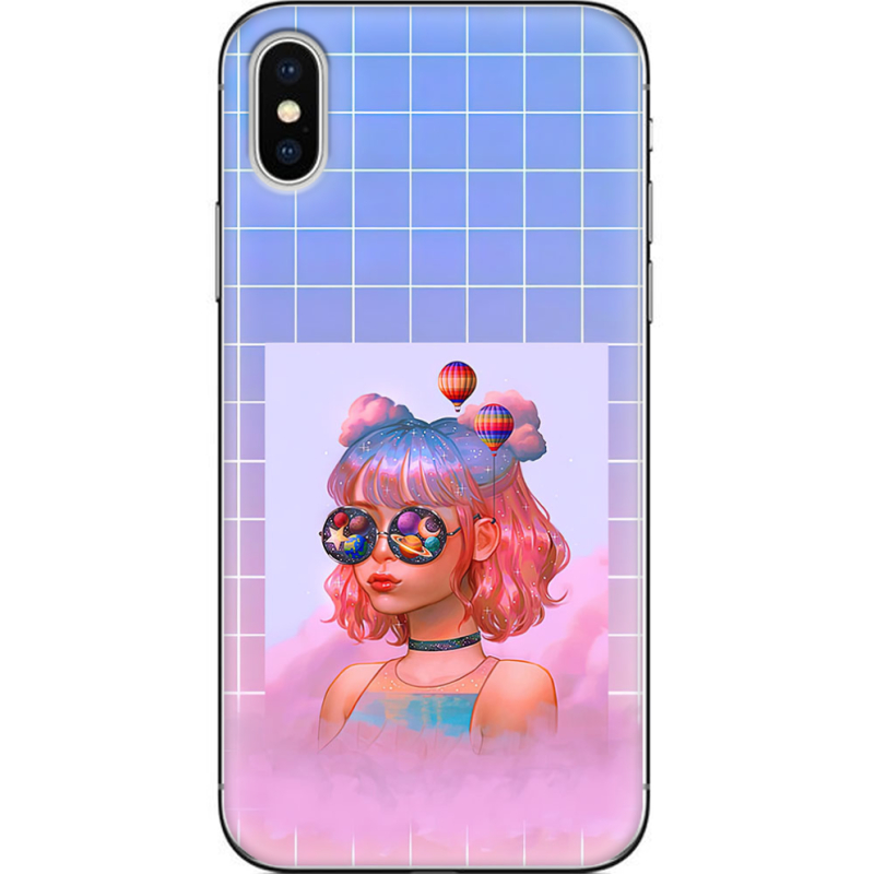 Чехол Uprint Apple iPhone X Girl in the Clouds