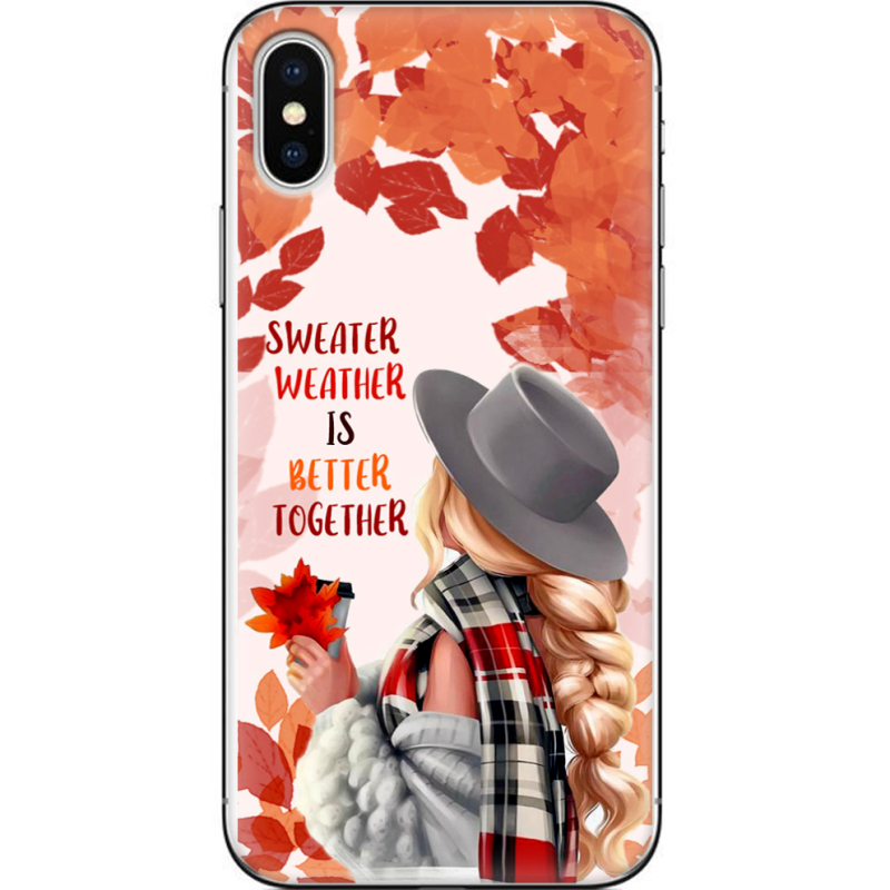 Чехол Uprint Apple iPhone X Sweater Weather