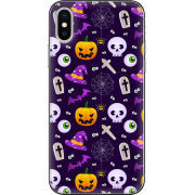 Чехол Uprint Apple iPhone X Halloween Purple Mood