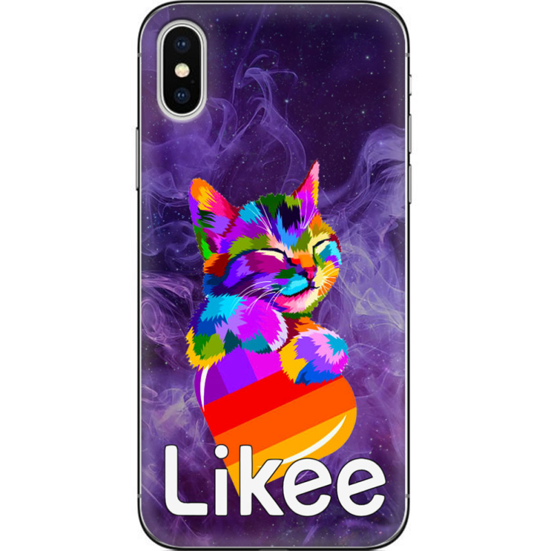 Чехол Uprint Apple iPhone X Likee Cat