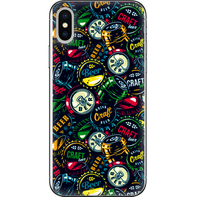 Чехол Uprint Apple iPhone X Bottle Caps