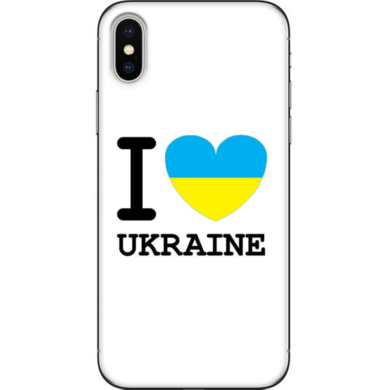 Чехол Uprint Apple iPhone X I love Ukraine