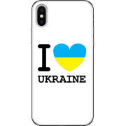 Чехол Uprint Apple iPhone X I love Ukraine