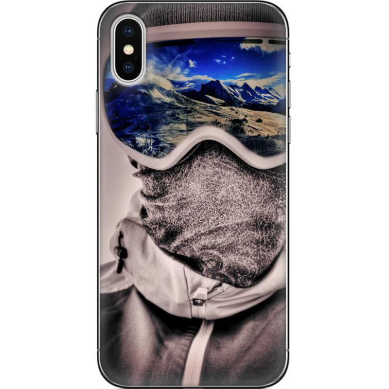Чехол Uprint Apple iPhone X snowboarder