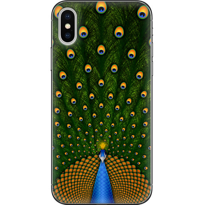 Чехол Uprint Apple iPhone X Peacocks Tail