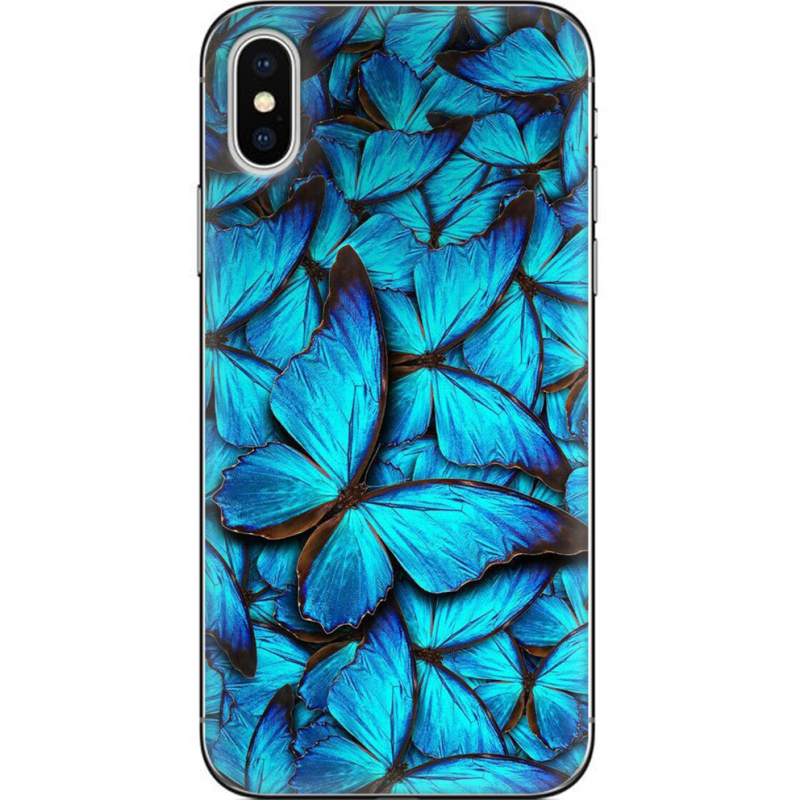 Чехол Uprint Apple iPhone X лазурные бабочки