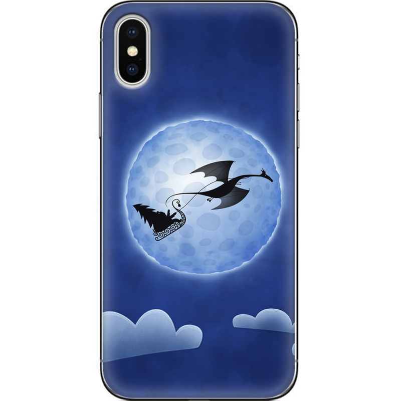 Чехол Uprint Apple iPhone X Christmas Dragon