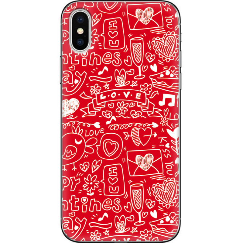 Чехол Uprint Apple iPhone X Happy Valentines